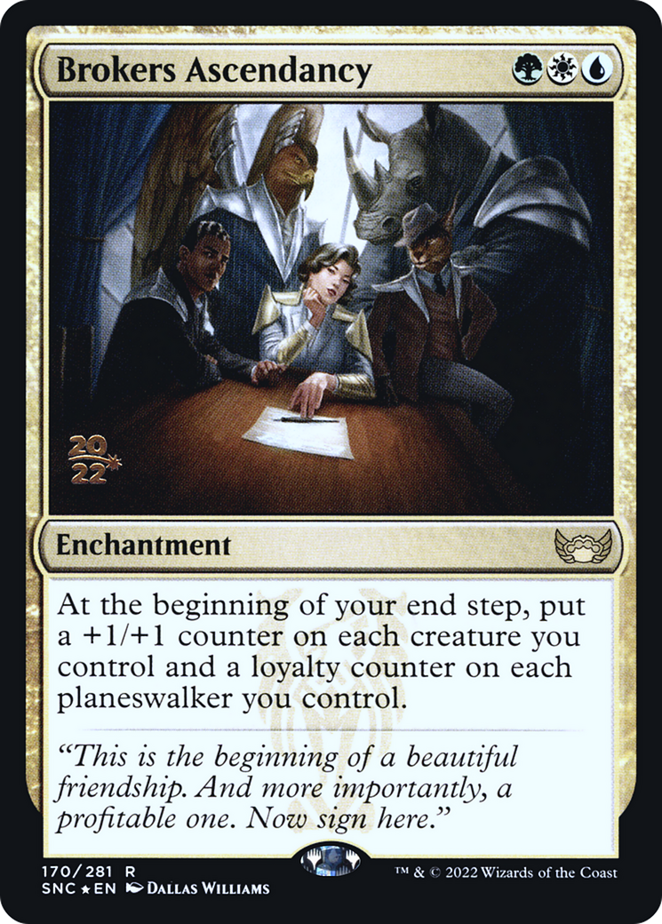 Brokers Ascendancy (PRE-170) - Streets of New Capenna Promos Foil