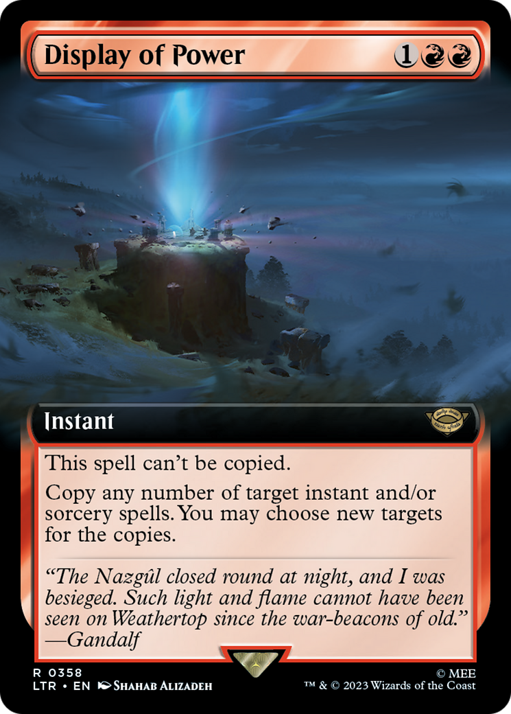 Display of Power (LTR-358) - The Lord of the Rings: Tales of Middle-earth: (Extended Art) Foil
