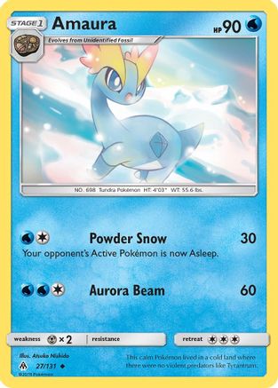 Amaura 027/131 - SM Forbidden Light Reverse Holofoil