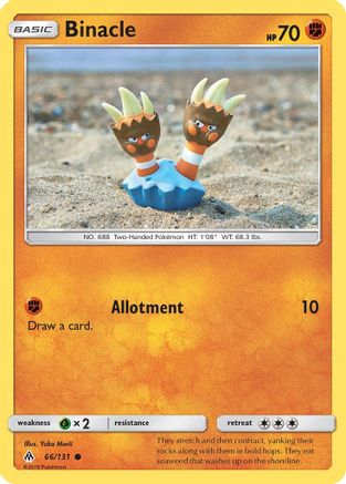Binacle 066/131 - SM Forbidden Light Reverse Holofoil