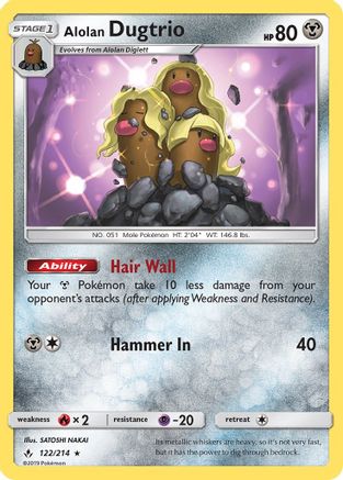 Alolan Dugtrio 122/214 - SM Unbroken Bonds