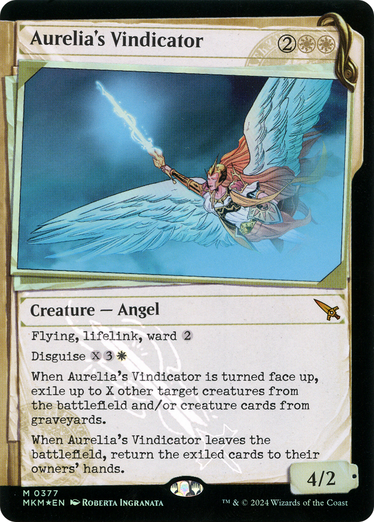 Aurelia's Vindicator (MKM-377) - Murders at Karlov Manor: (Showcase) Foil