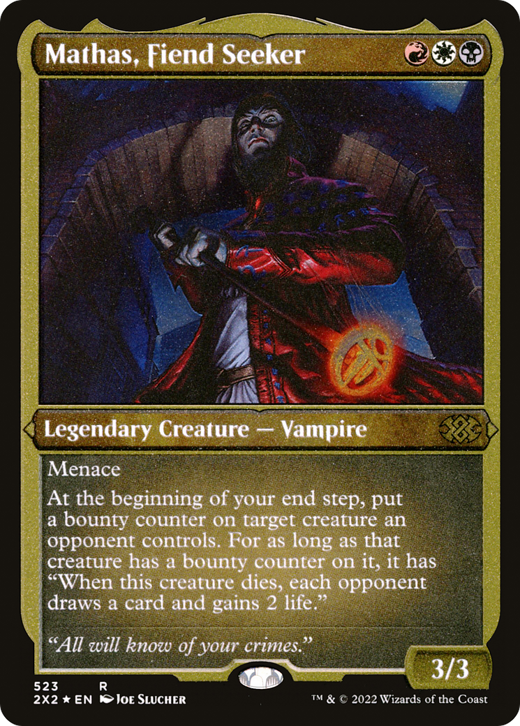 Mathas, Fiend Seeker (2X2-523) - Double Masters 2022 Foil