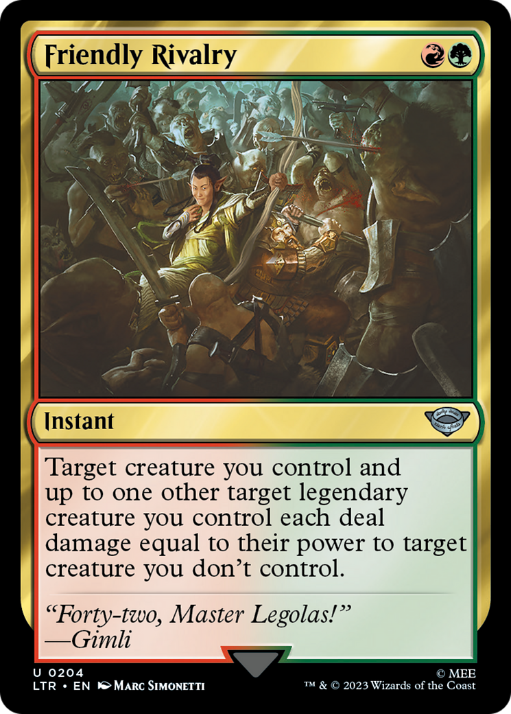 Friendly Rivalry (LTR-204) - The Lord of the Rings: Tales of Middle-earth Foil