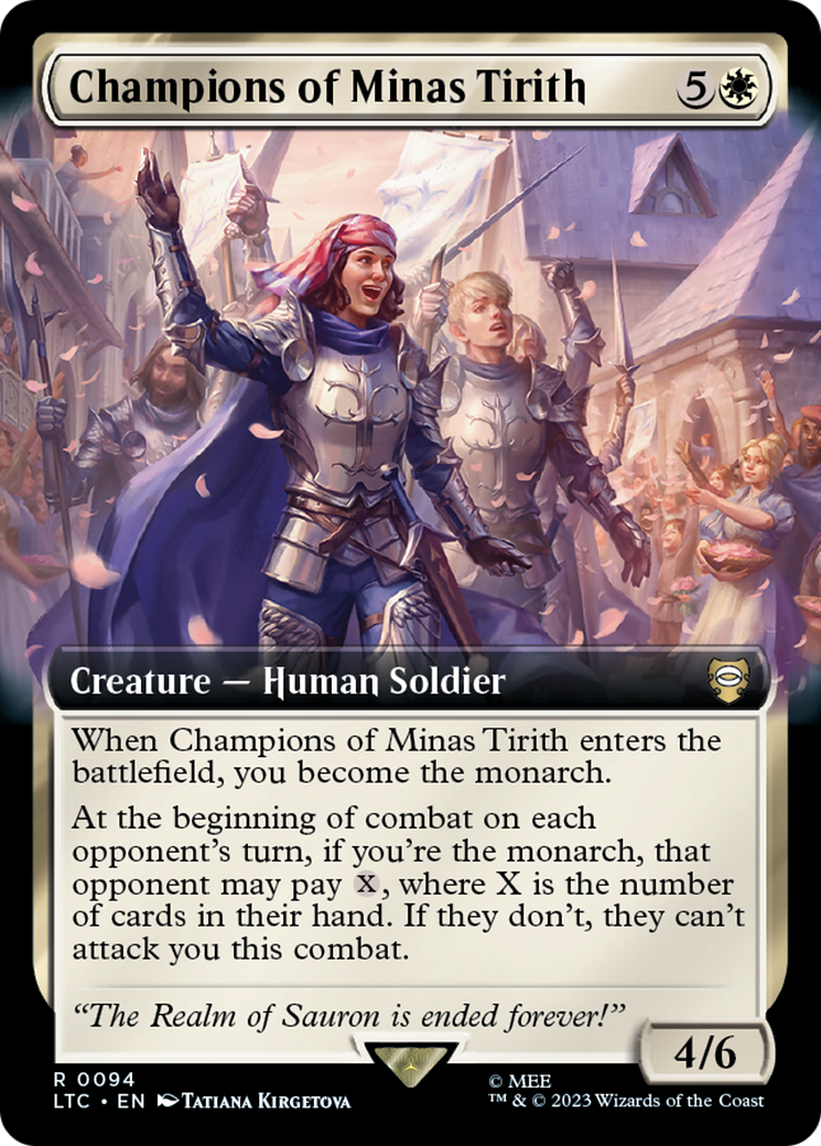 Champions of Minas Tirith (LTC-094) - Tales of Middle-earth Commander: (Extended Art) Foil