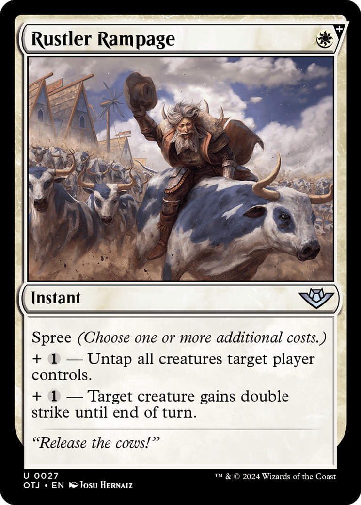 Rustler Rampage (OTJ-027) - Outlaws of Thunder Junction: (spree) Foil