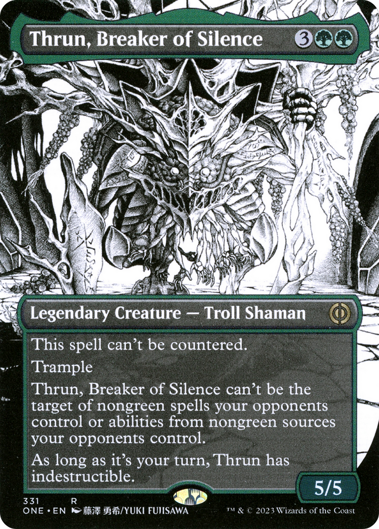 Thrun, Breaker of Silence (ONE-331) - Phyrexia: All Will Be One: (Showcase) (Borderless) Foil
