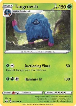 Tangrowth 005/159 - Crown Zenith Reverse Holofoil