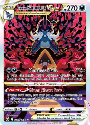 Hisuian Samurott VSTAR GG52/GG70 - Crown Zenith Galarian Gallery Holofoil