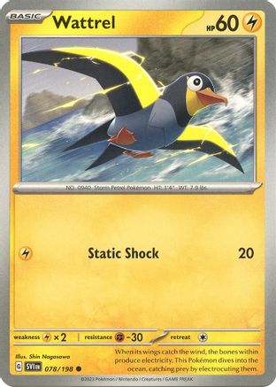 Wattrel 078/198 - SV01 Scarlet & Violet Base Set