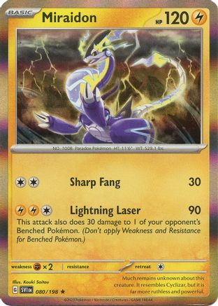 Miraidon 080/198 - SV01 Scarlet & Violet Base Set Holofoil