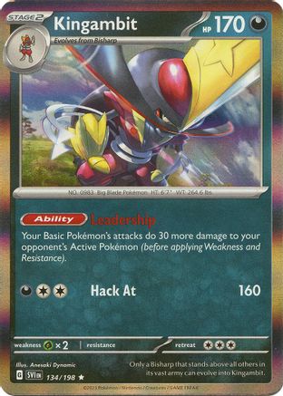 Kingambit 134/198 - SV01 Scarlet & Violet Base Set Holofoil