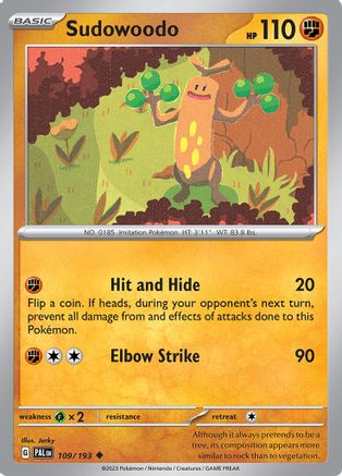Sudowoodo 109/193 - SV02 Paldea Evolved