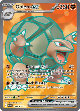 Golem ex 189/165 - SV Scarlet & Violet 151 Holofoil