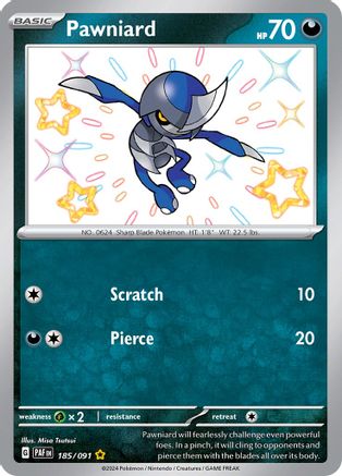 Pawniard 185/091 - SV Paldean Fates Holofoil