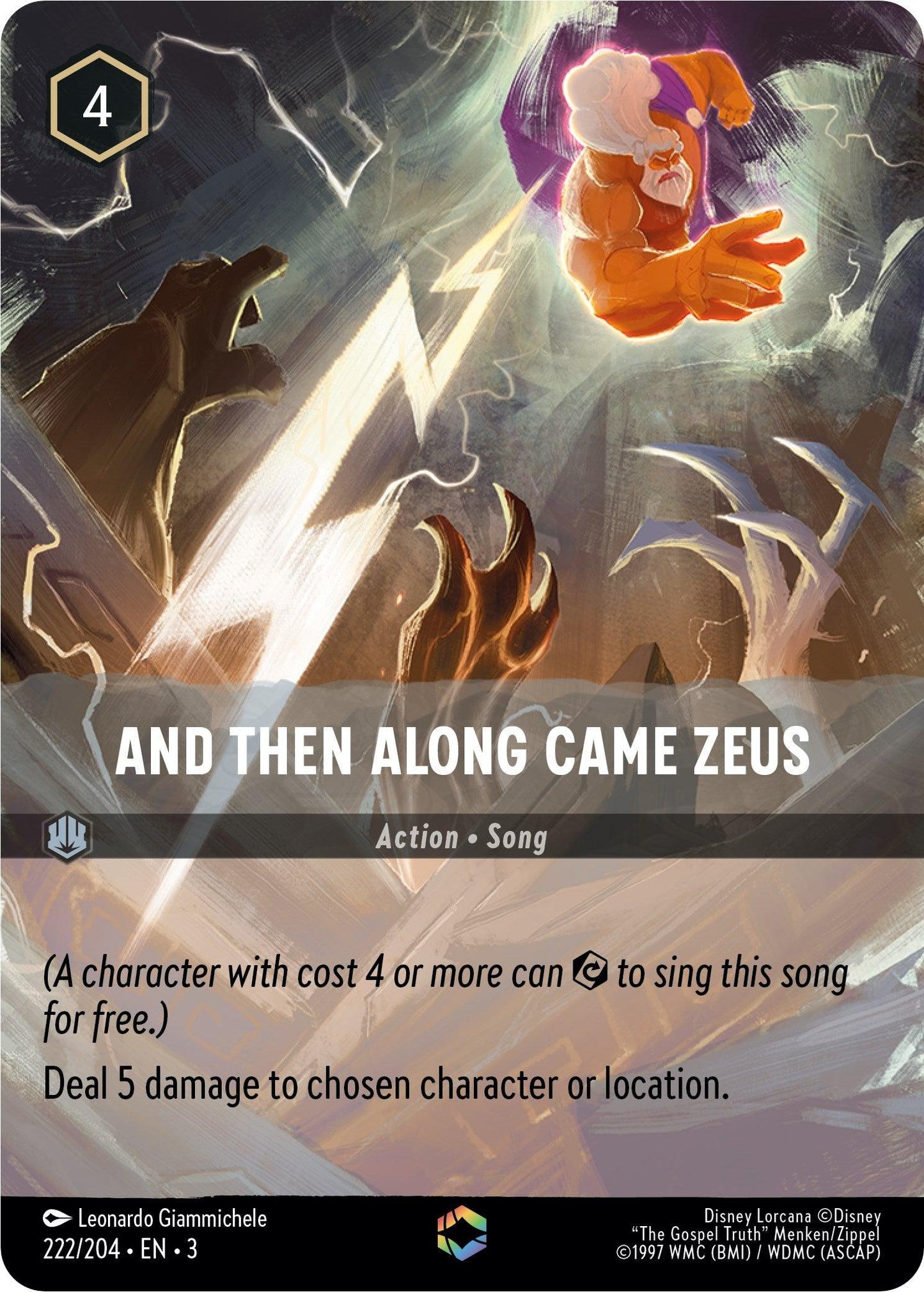 And Then Along Came Zeus (Enchanted) (222/204) - Into the Inklands Holofoil