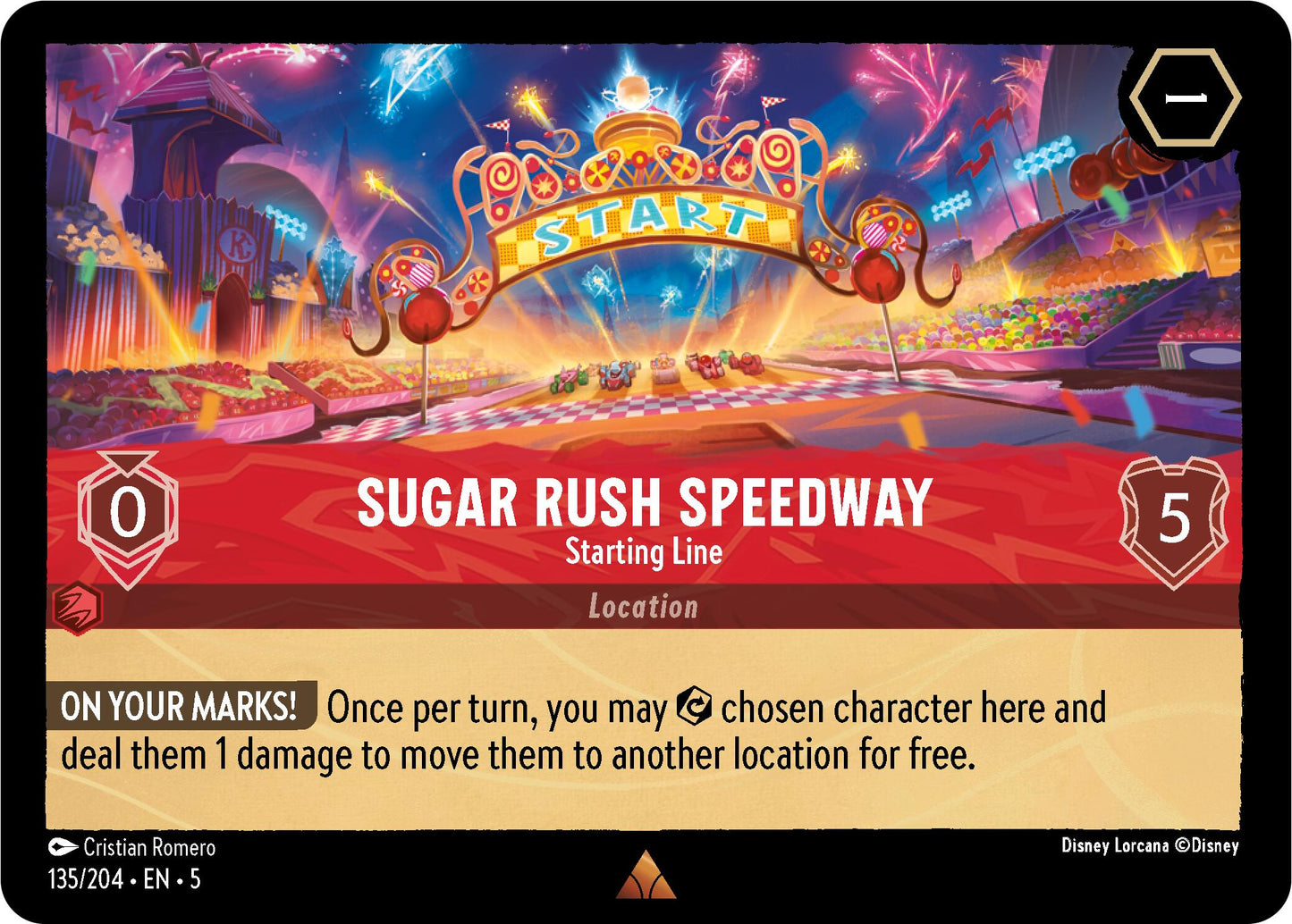 Sugar Rush Speedway - Starting Line (135/204) - Shimmering Skies Cold Foil