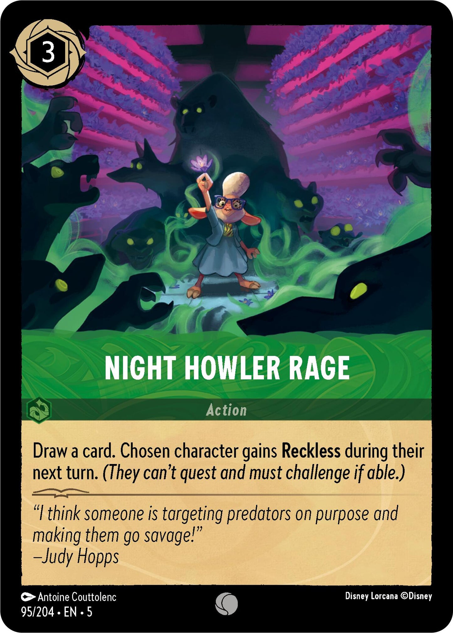 Night Howler Rage (95/204) - Shimmering Skies Cold Foil