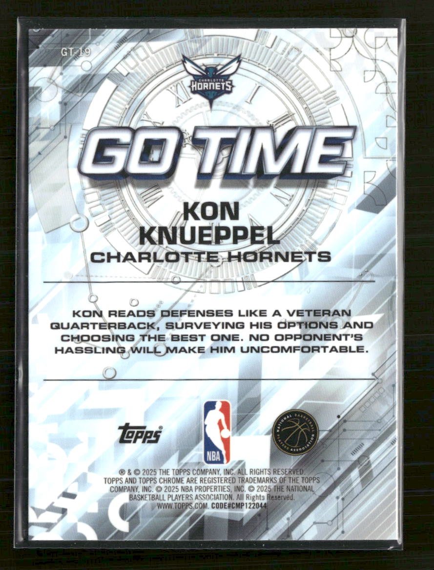 2025-26 Topps Chrome Go Time Kon Knueppel #GT-19