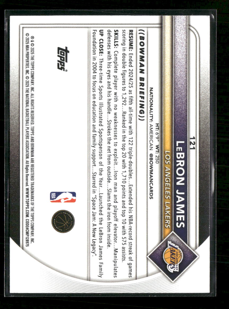 2025-26 Bowman Green Border LeBron James #/99 #121