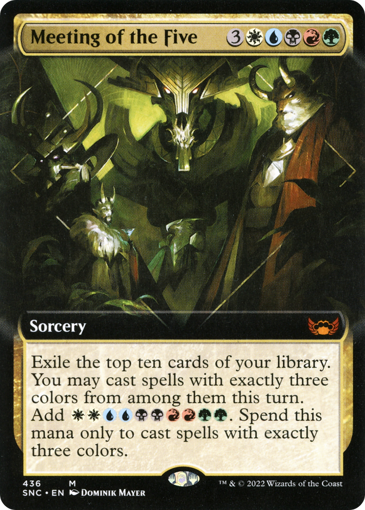Meeting of the Five (SNC-436) - Streets of New Capenna: (Extended Art)