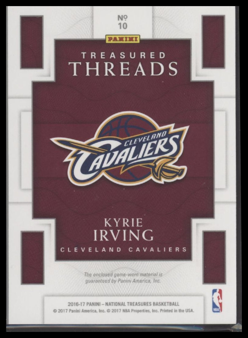 2016-17 Panini National Treasures Treasured Threads Prime Kyrie Irving #/25 #10