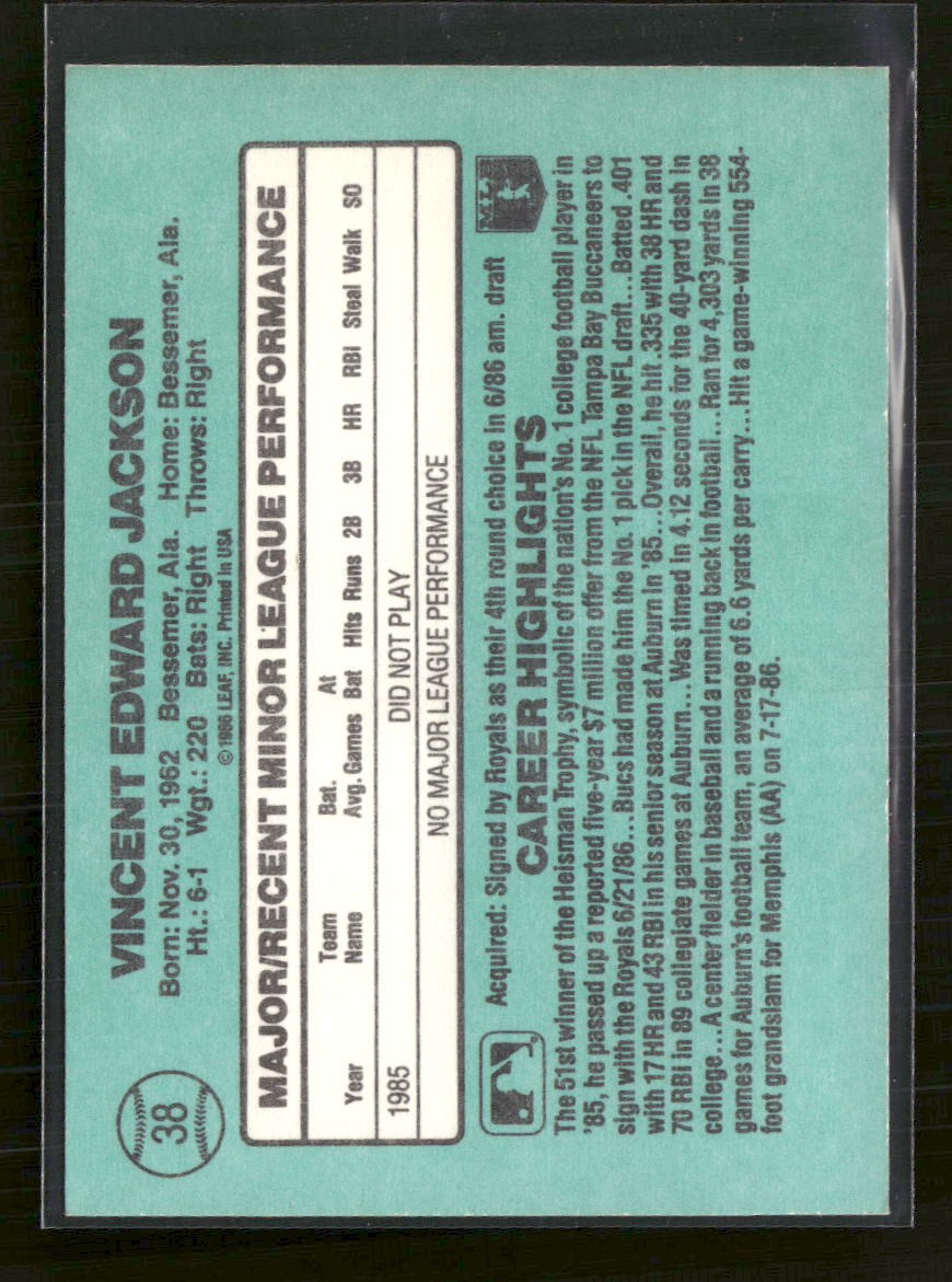 1986 Donruss The Rookies Bo Jackson #38