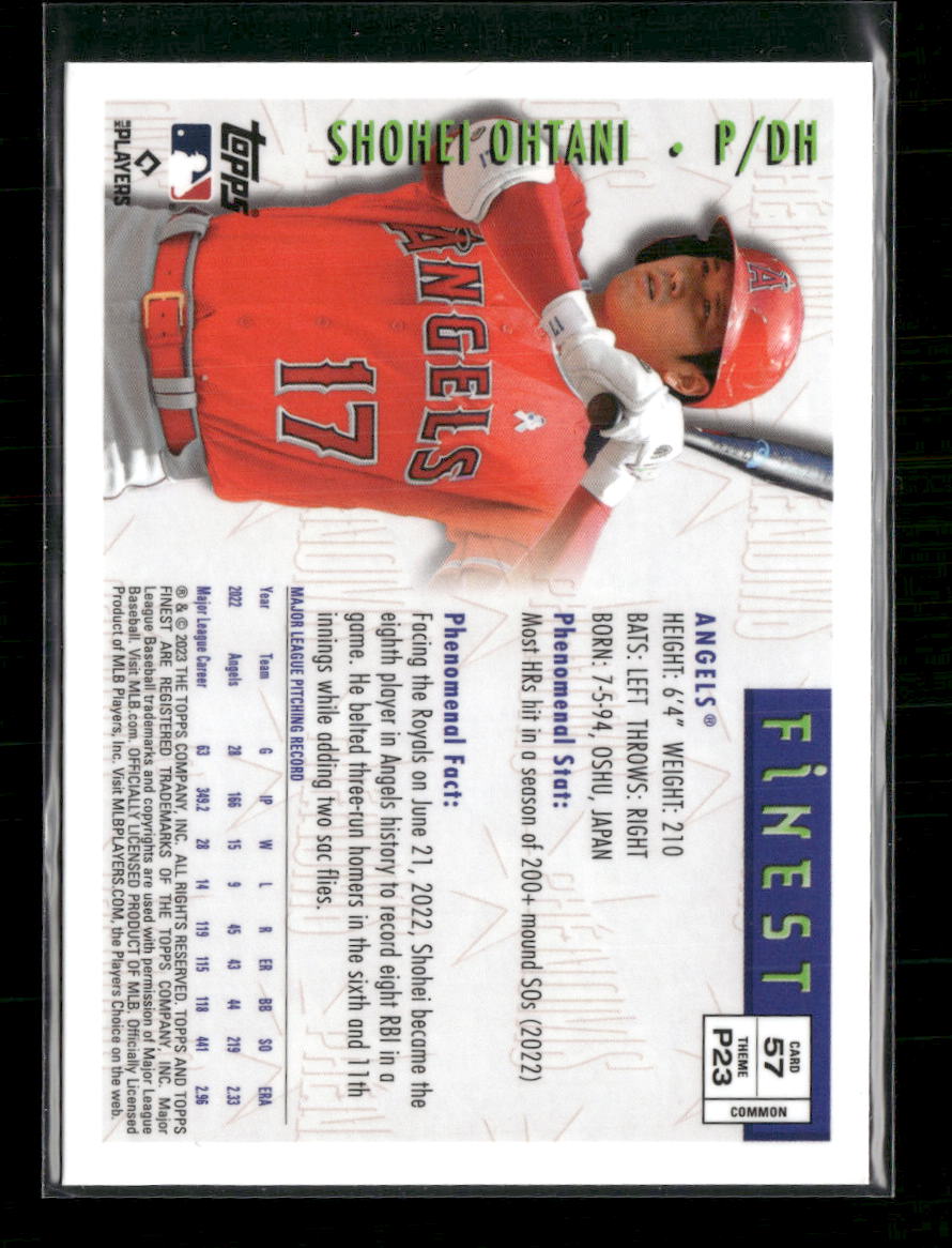 2023 Finest Flashbacks Shohei Ohtani #57