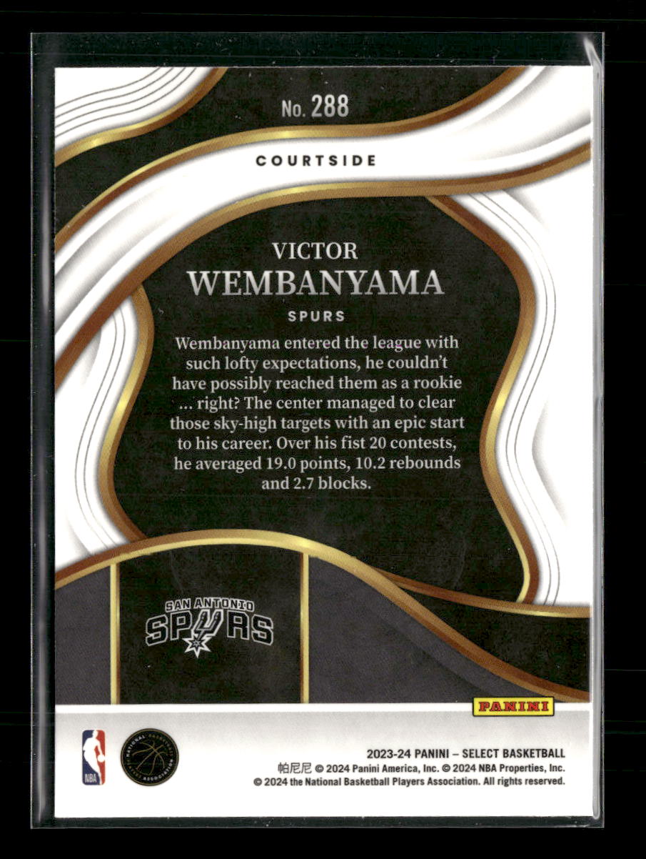 2023-24 Panini Select Blue Victor Wembanyama Rookie #288