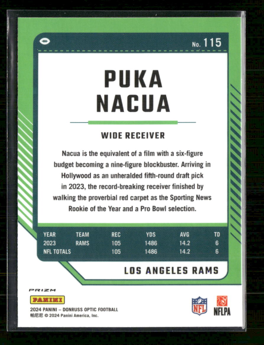 2024 Panini Donruss Optic Fire Prizm Puka Nacua #115