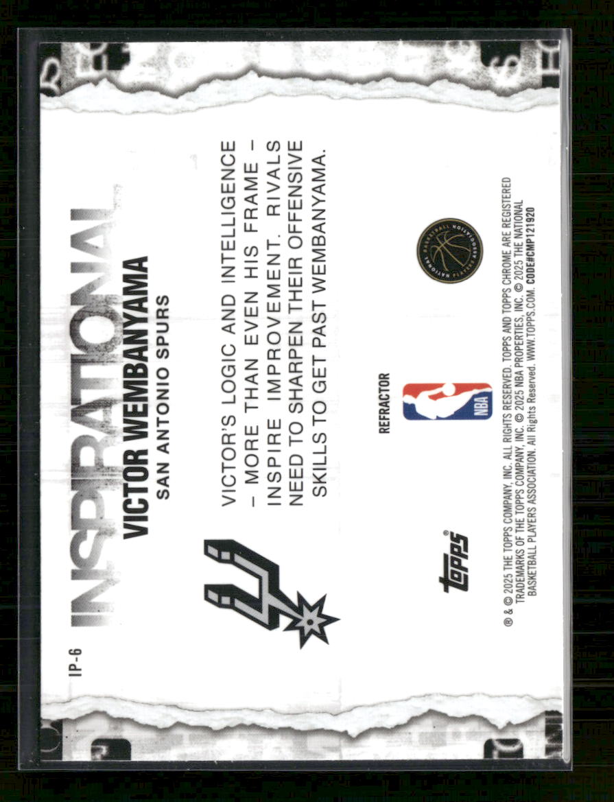2025-26 Topps Chrome Inspirational Refractor Victor Wembanyama #IP-6