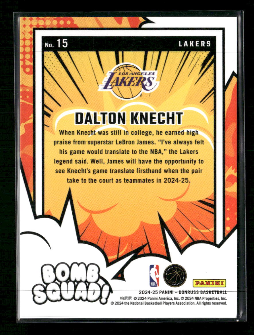 2024-25 Donruss Bomb Squad Checkerboard Dalton Knecht #/30 #15