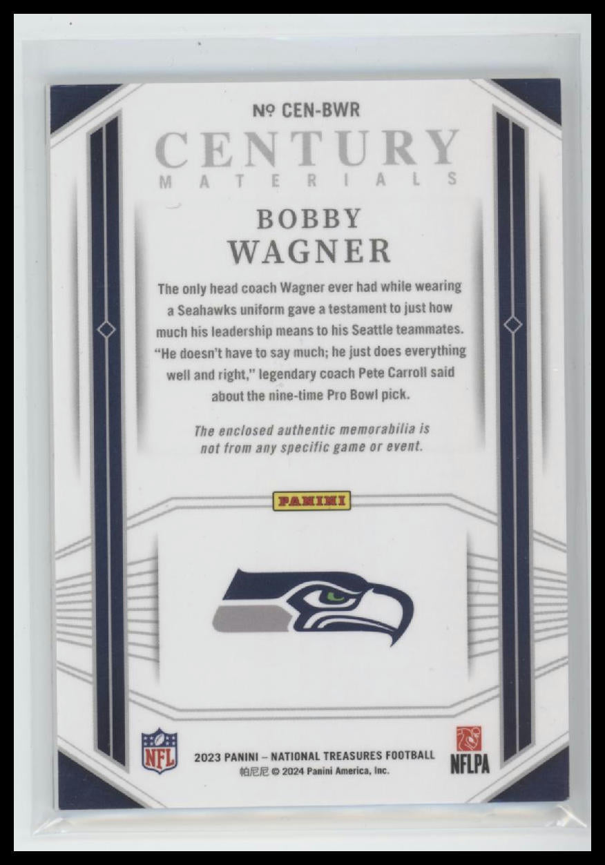 2023 Panini N. T. Century Materials Holo Gold Bobby Wagner #/10 #CEN-BWR