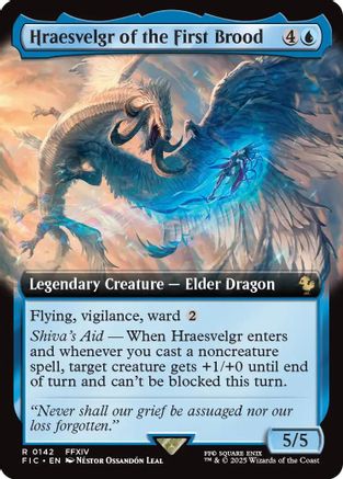 Hraesvelgr of the First Brood (Extended Art) (FIC-142) - Commander: FINAL FANTASY