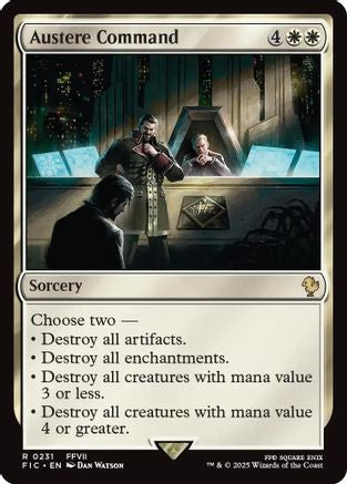Austere Command (Surge Foil) (FIC-231) - Commander: FINAL FANTASY Foil