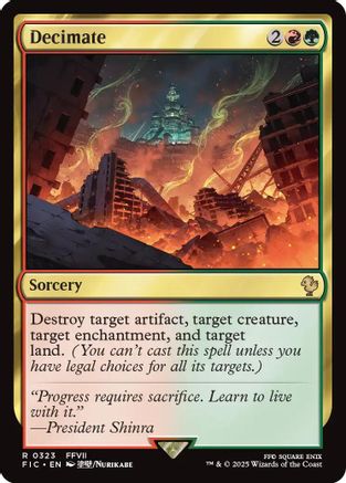 Decimate (Surge Foil) (FIC-323) - Commander: FINAL FANTASY Foil
