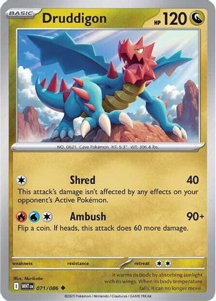 Druddigon 071/086 - SV White Flare Reverse Holofoil