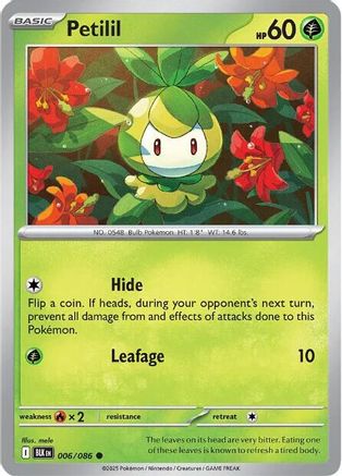 Petilil 006/086 - SV Black Bolt Reverse Holofoil