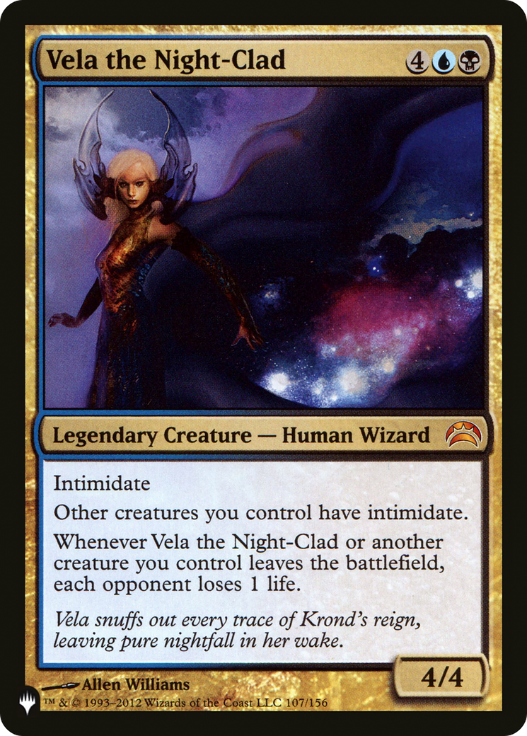 Vela the Night-Clad (LIST-PC2-107) - The List