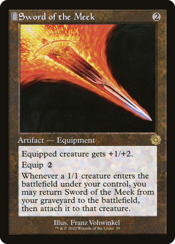 Sword of the Meek (BRR-059) - The Brothers' War Retro Artifacts: (tombstone) Foil