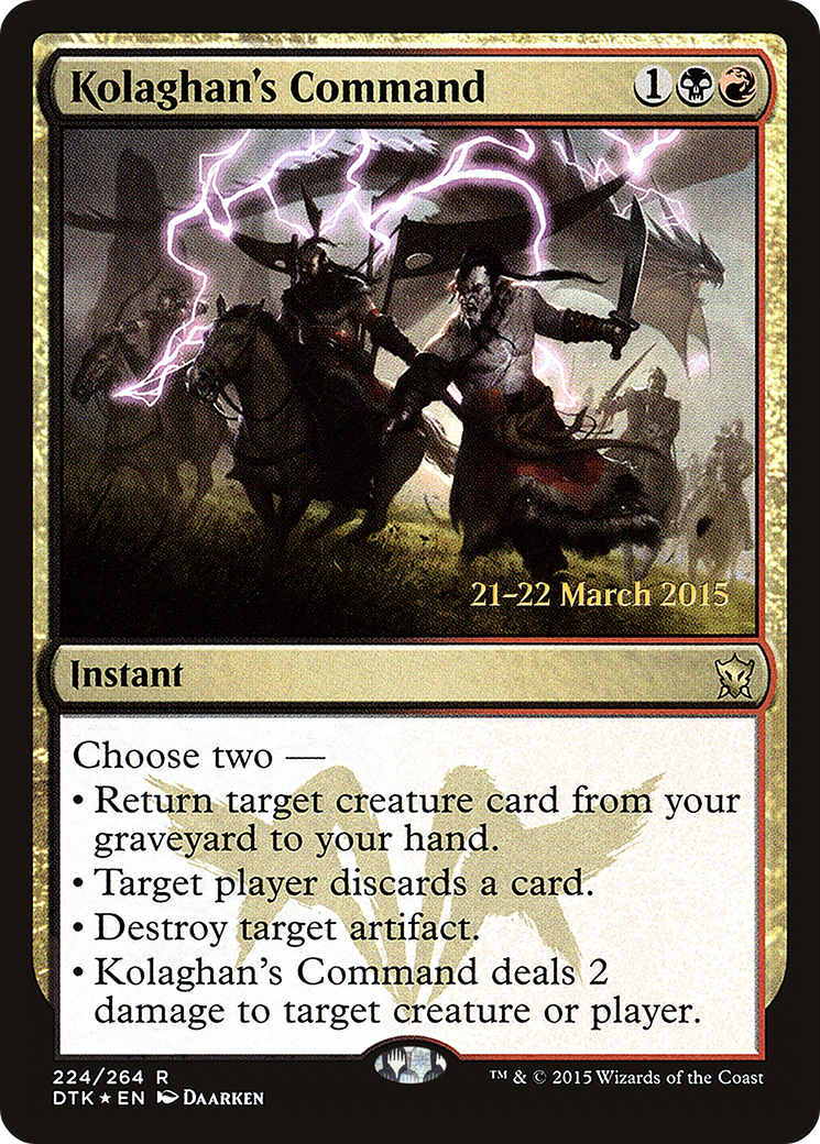 Kolaghan's Command (PRE-224S) - Dragons of Tarkir Promos Foil