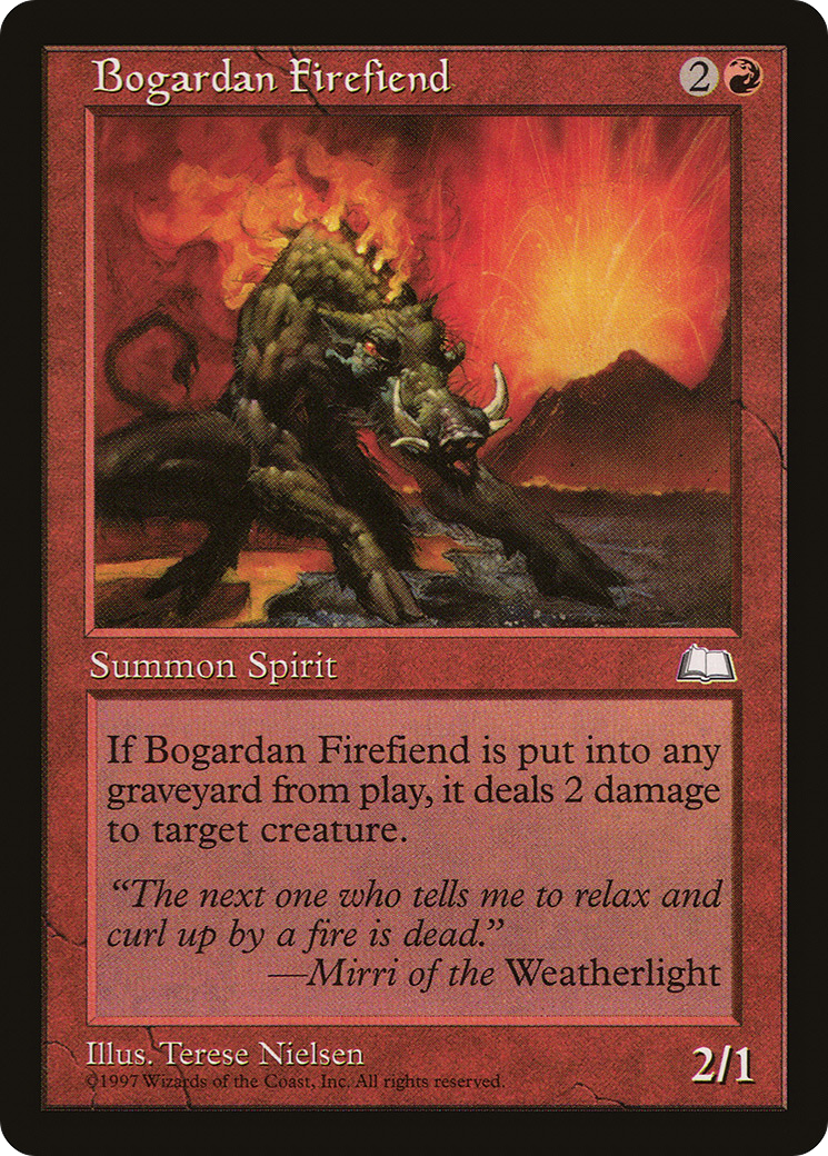Bogardan Firefiend (WTH-) - Weatherlight