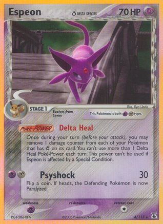 Espeon (Delta Species) 004/113 - Delta Species Reverse Holofoil