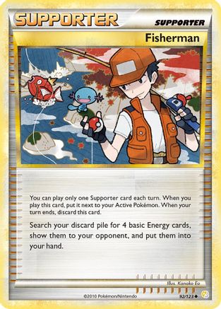 Fisherman 092/123 - HeartGold SoulSilver Reverse Holofoil