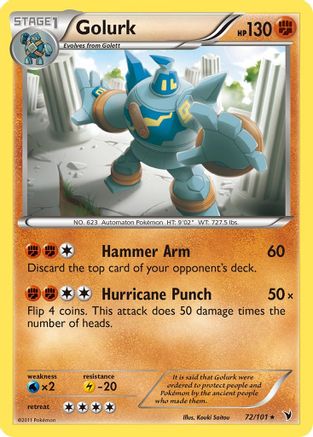 Golurk 072/101 - Noble Victories Reverse Holofoil
