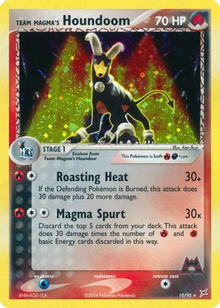 Team Magma's Houndoom 010/95 - Team Magma vs Team Aqua Holofoil