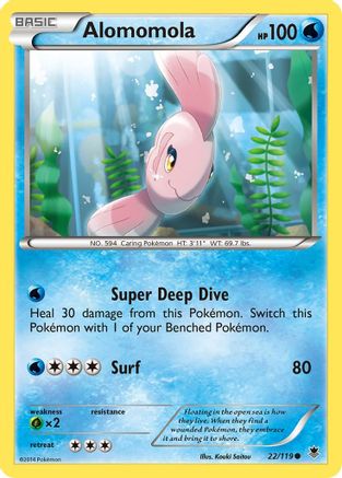 Alomomola 022/119 - XY Phantom Forces Reverse Holofoil