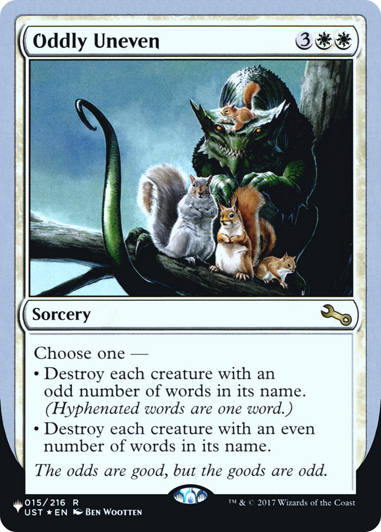Oddly Uneven (LIST-006) - The List (Unfinity Foil Edition) Foil