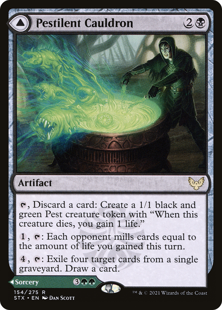 Pestilent Cauldron // Restorative Burst (STX-154) - Strixhaven: School of Mages