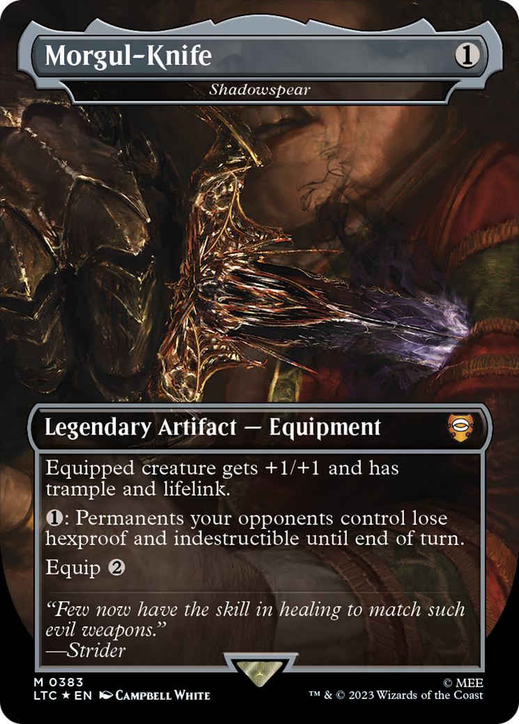 Shadowspear (LTC-383) - Tales of Middle-earth Commander / Morgul-Knife (Borderless) Foil